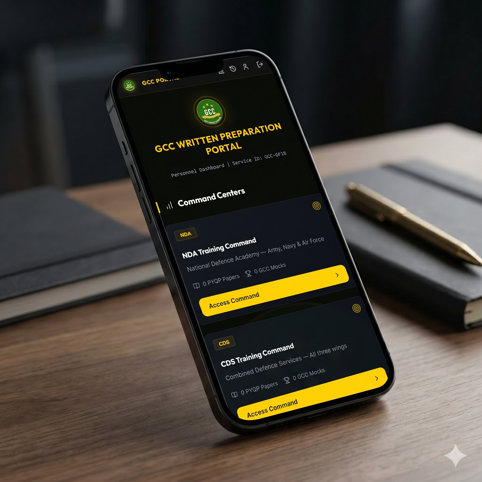 GCC Portal Mobile App Mockup